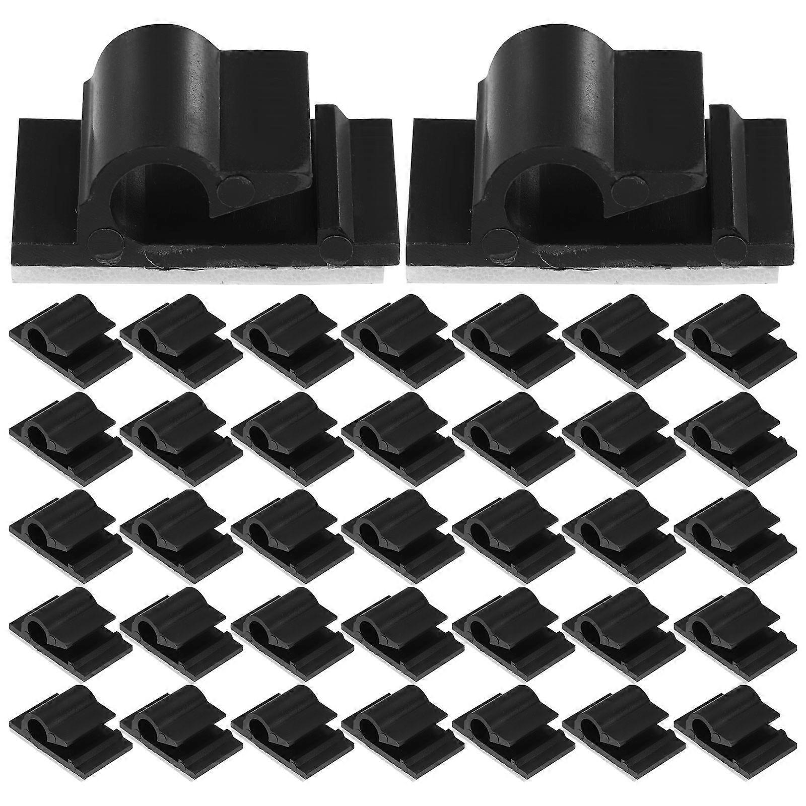 50 Stück Kabelhalter Für Zuhause, Schreibtisch-kabelclips, Organizer (schwarz)-2.00x1.30x0.90cm-black