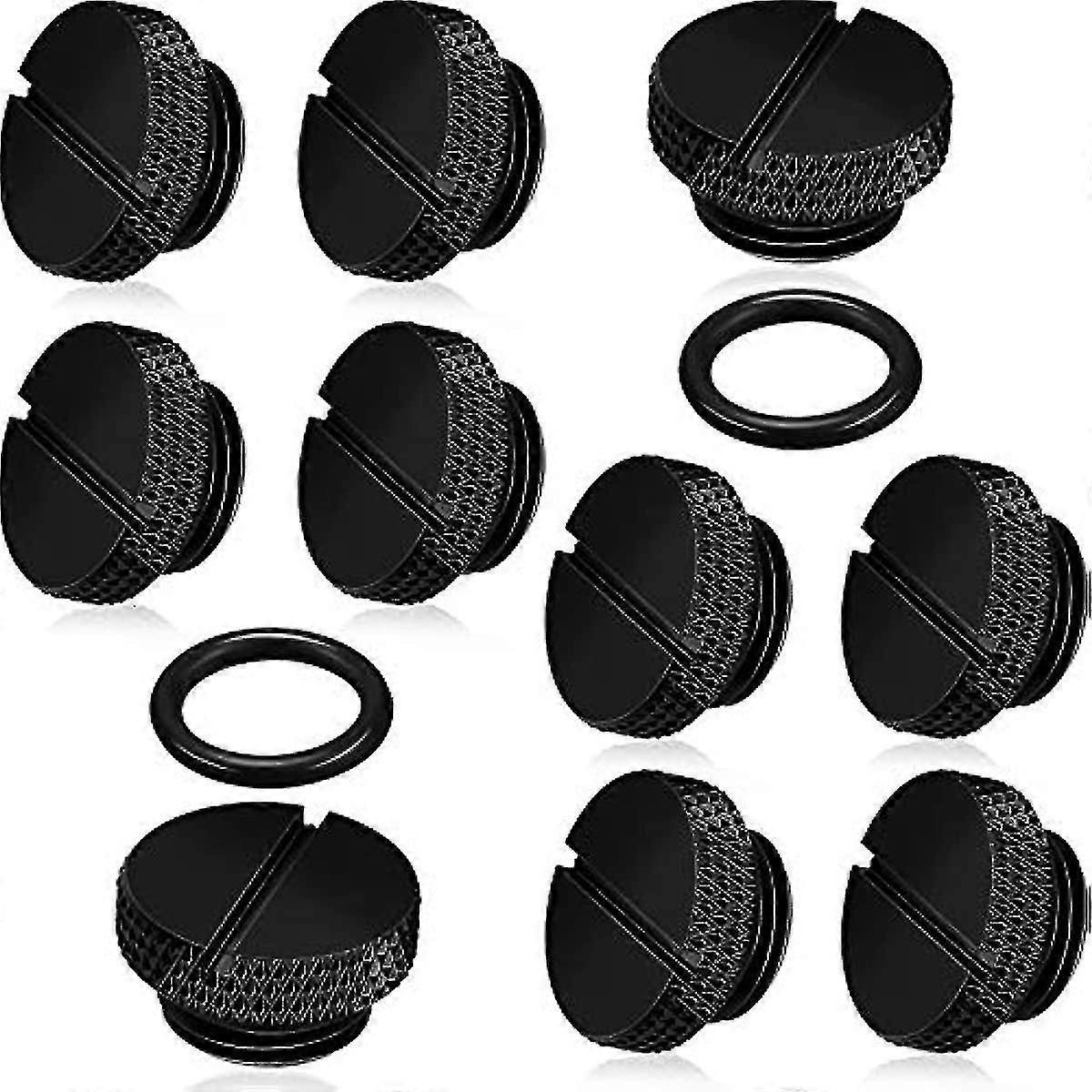 10 Stück Schwarze G 1/4 Zoll Stopfen Mit O-ring-wasserstoppstopfen Für Computer-wasserkühlungssysteme