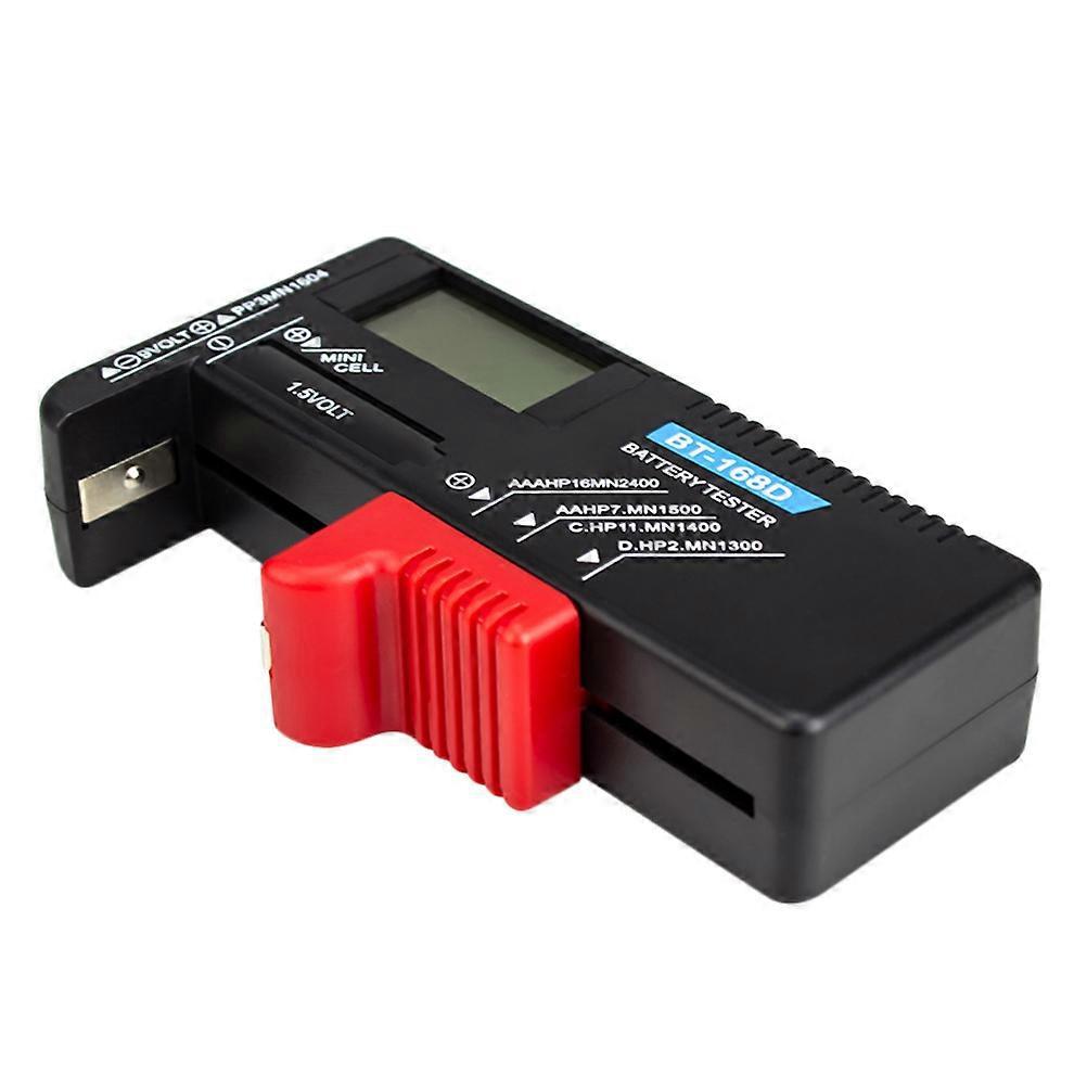 Universeller 1,5v 9v Batterietester Mit Digitalanzeige Für Aa Aaa Cd-batterien (schwarz Rot)-11x6cm-black