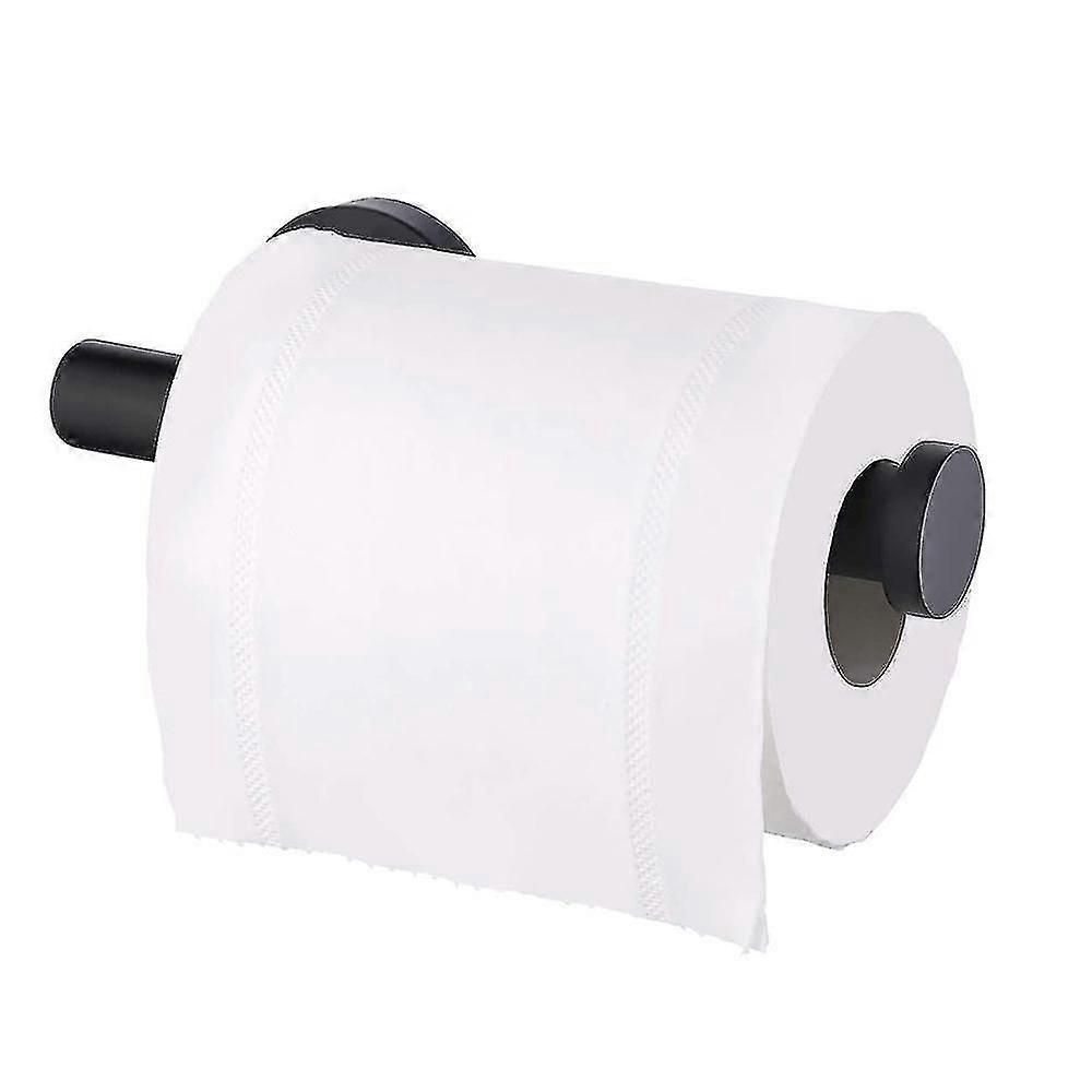 Toilettenpapierhalter, Edelstahlhaken, Schwarz