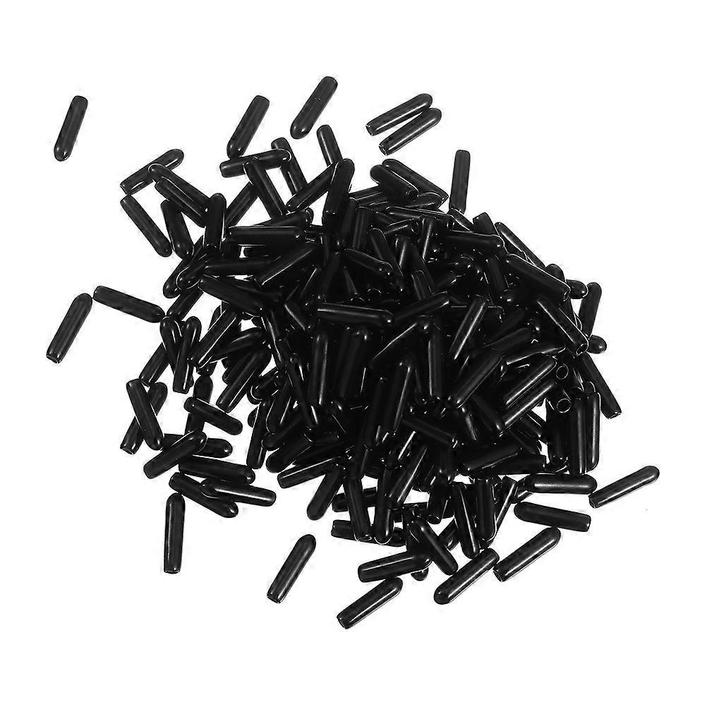 250 Stück Schwarze Rohrbolzen-schraubengummi-gewindeschutzkappen Für Rohrendkappen-2x0.3cm-black