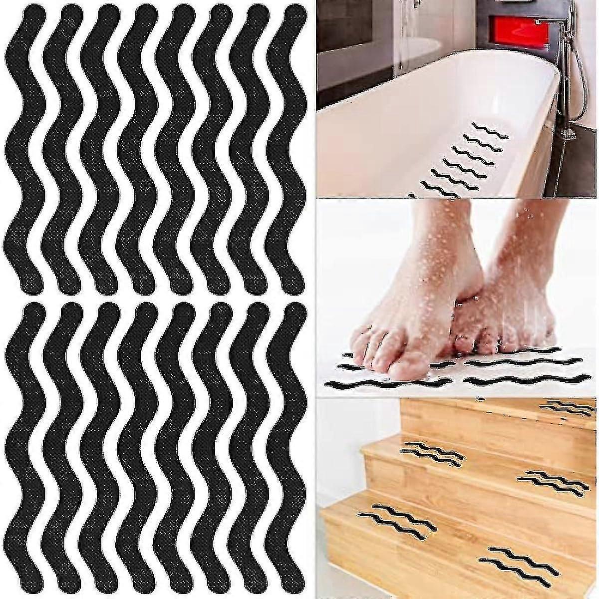 72 Stück Rutschfeste Badewannenaufkleber, Rutschfeste Duschaufkleber, S-förmige Sicherheitsstreifen Für Badewanne, Dusche, Treppen Und Leitern