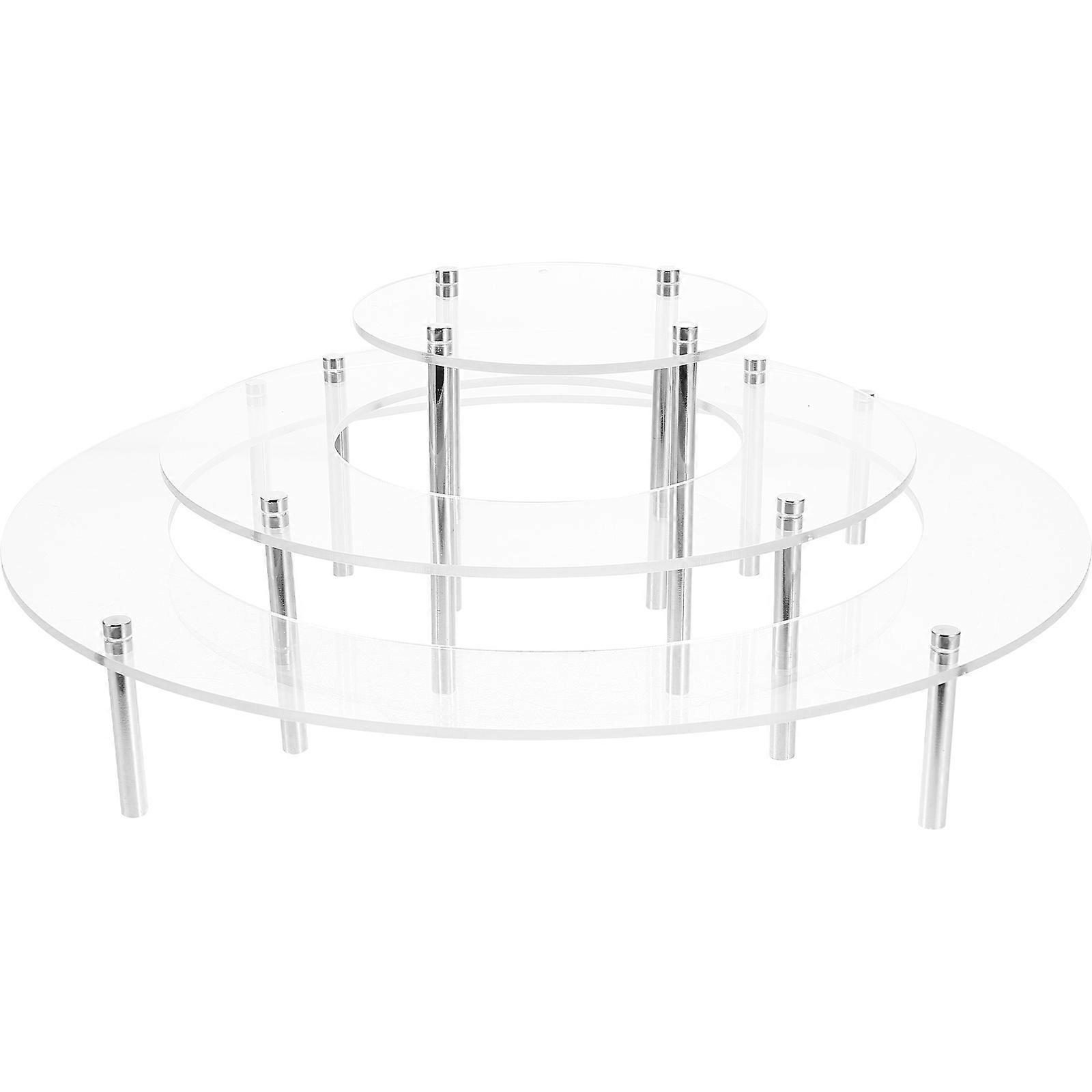Set Durchsichtige Tortenständer, Cupcake-ständer, Desserttisch-präsentationsständer, Figuren-präsentationsständer-30x30x5cm-transparent
