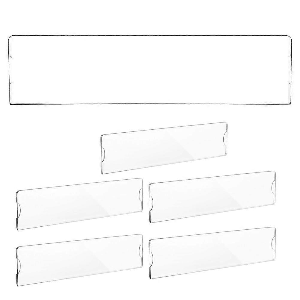 6er-pack Acryl-wand-namensschildhalter, Selbstklebend, Tür-namensschildhalter, Transparenter Schilderhalterrahmen Für Büros-20.30x5.00x0.20cm-transparent