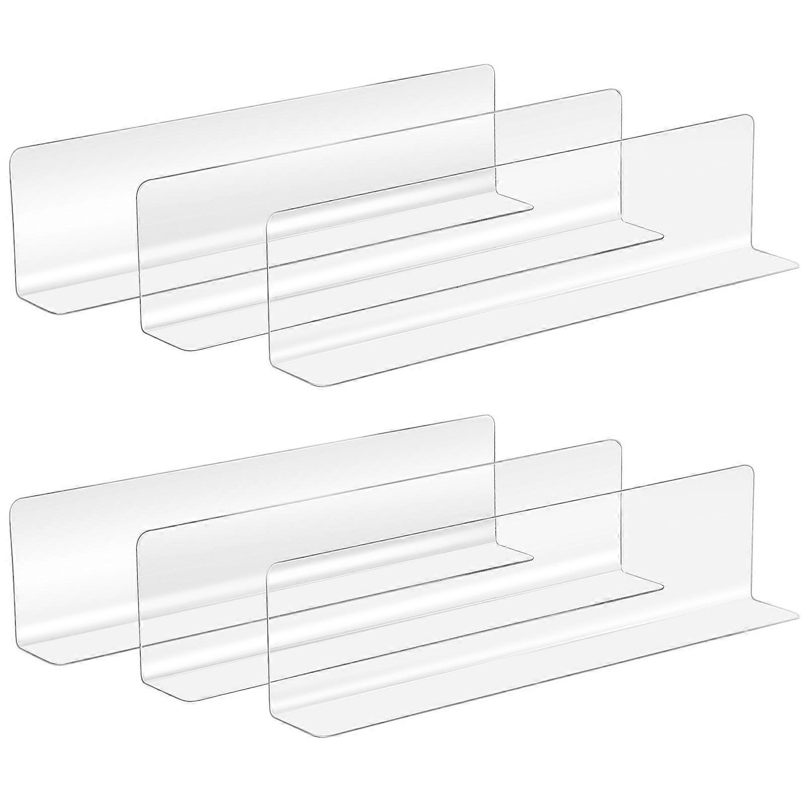 20 Stück Supermarkt-regalteiler, Schrankregalteiler, Transparente Kunststoff-regaltrenner-20.00x6.00x3.00cm-transparent
