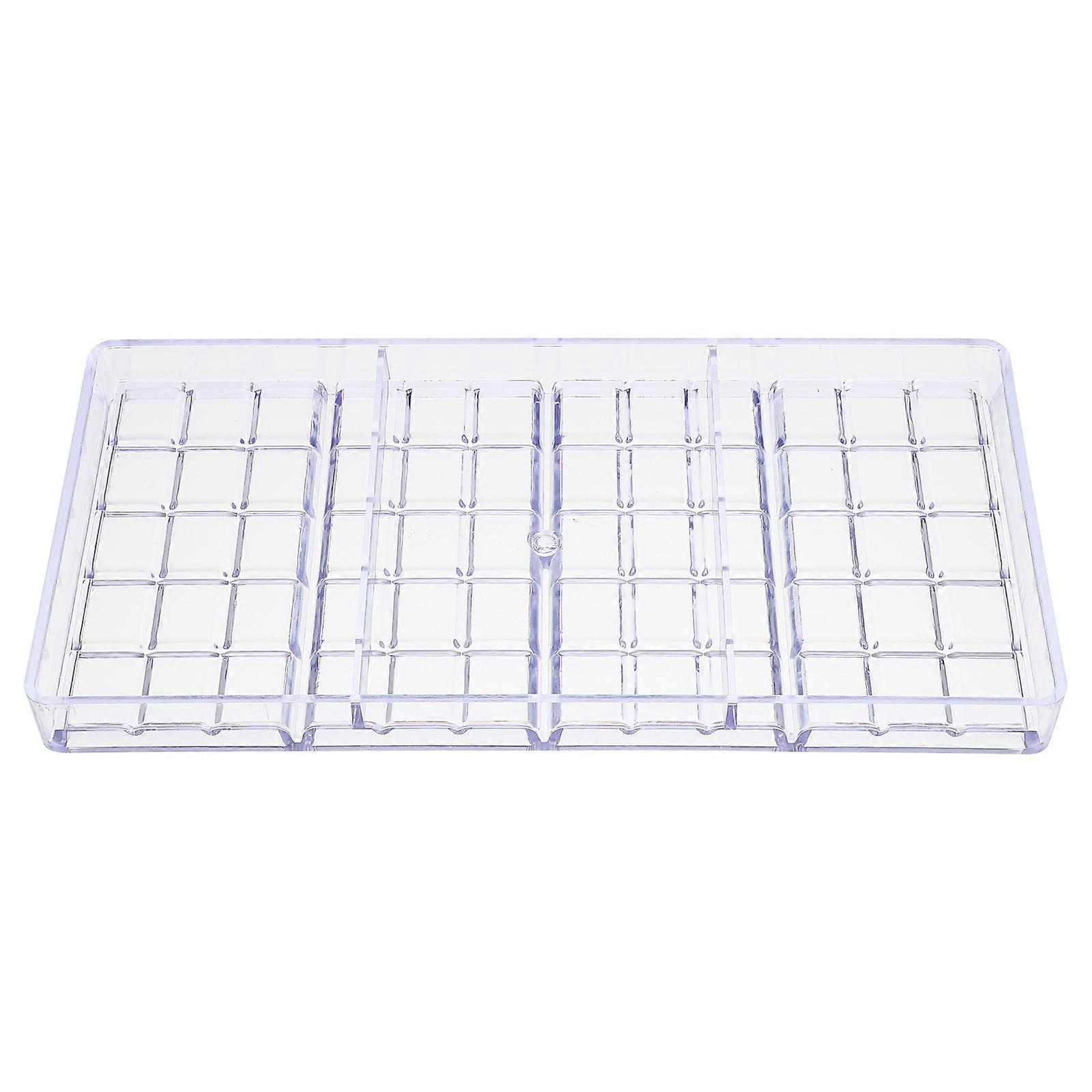 Klare Schokoladenform, Kunststoff-bonbonform, Schokoladenriegelform, Diy-backform-27.5x13.5cm-transparent