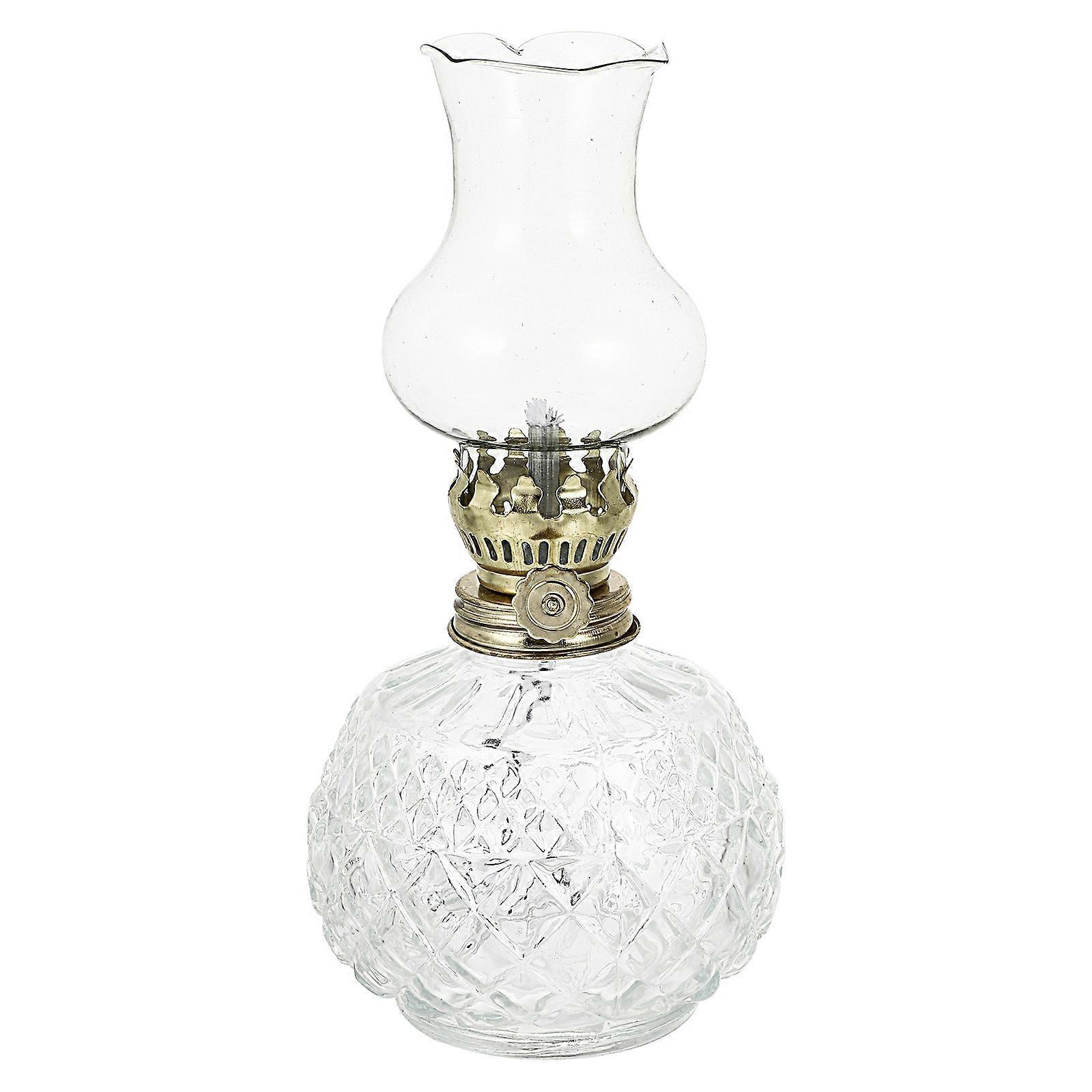 Retro-petroleumlampe Im Alten Stil, Transparente Glas-petroleumlampe Für Zuhause-19.00x9.00x9.00cm-transparent