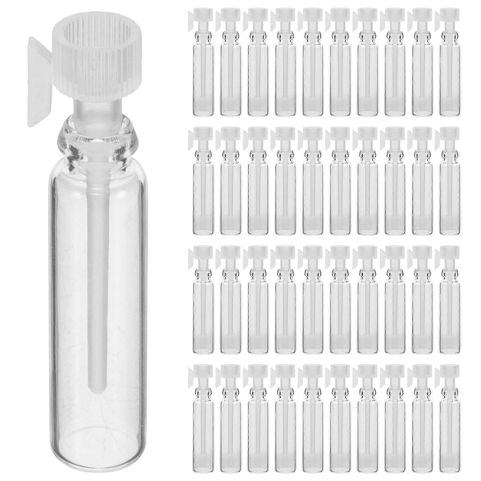 100 Stück Tropfflaschen, Parfümflaschen, Nachfüllbare Leere Flaschen, Parfümglasbehälter (1 Ml Transparente Pipette)-4.50x0.80x0.80cm-transparent Color