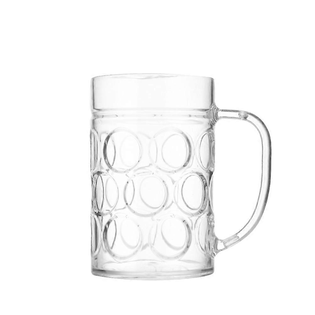 Transparenter Bierkrug, Acryl-bierbecher, Saftbecher, Haushaltswasserbecher Mit Henkel Für Die Hausbar (transparent, 500 Ml)-12.80x8.00x8.00cm-transparent