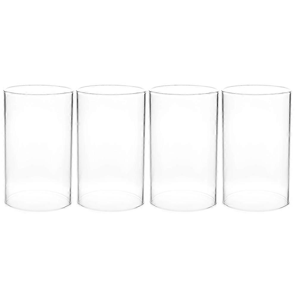 Stück Schlichte, Transparente Glas-kerzenschirme (8 X 10 Cm)-10.00x8.00x8.00cm-transparent