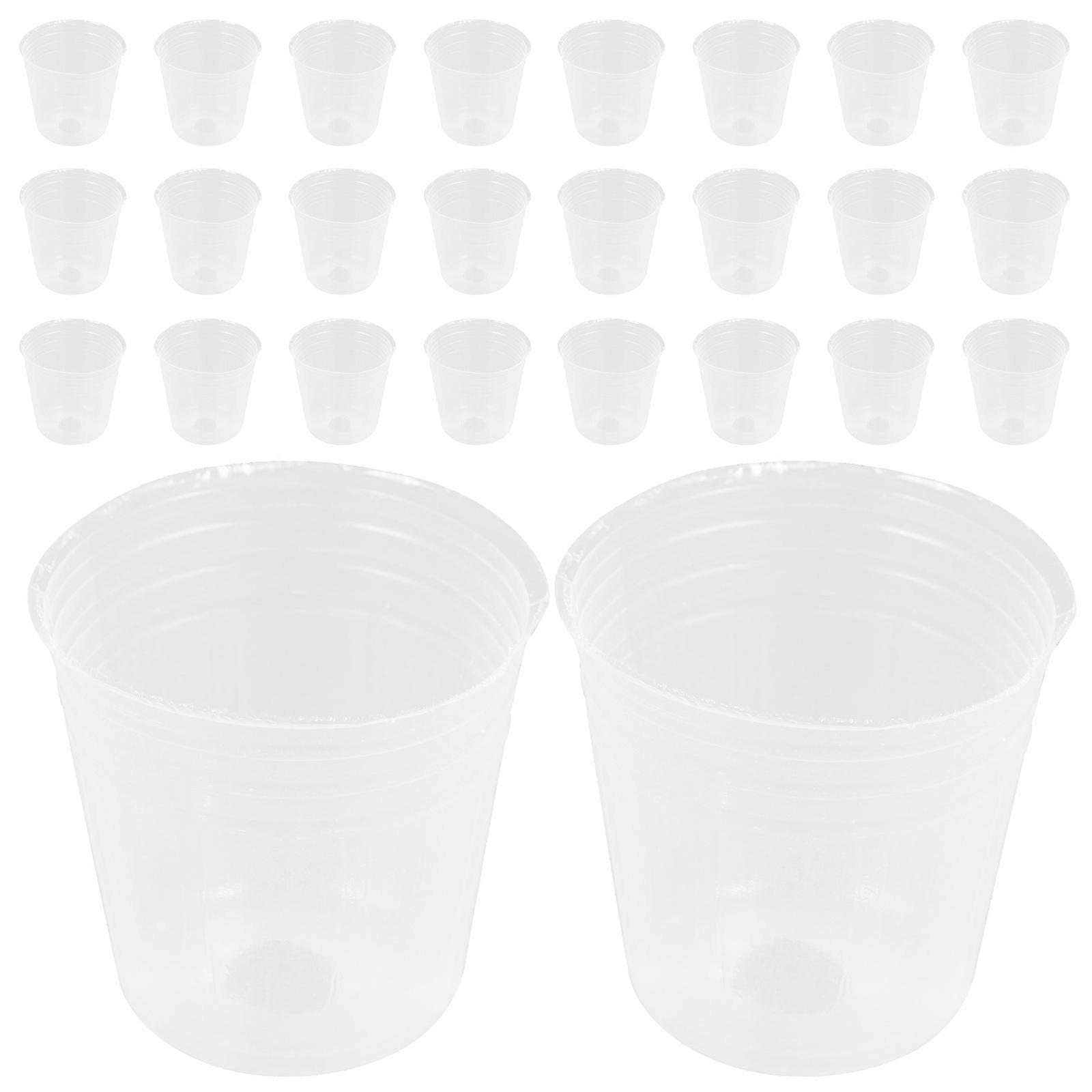 50 Stück Durchsichtige Orchideentöpfe, Anzuchttöpfe, Topfpflanzen, Kleine Durchsichtige Pflanzentöpfe, Töpfe Für Pflegepflanzen-5.00x5.00x4.50cm