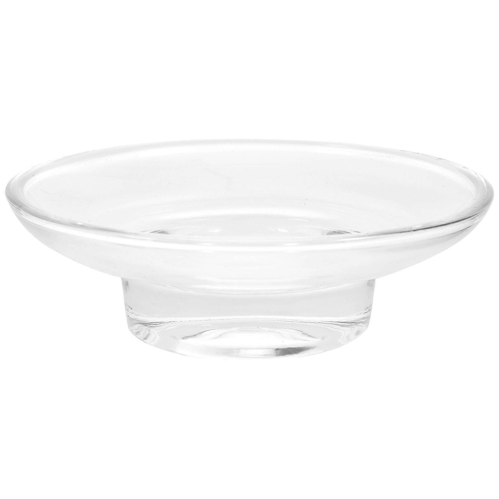 Runde Seifenbox Aus Transparentem Glas, Ideal Für Bad Und Dusche, Zuhause, Unterwegs Und Mehr.-11x3.5cm