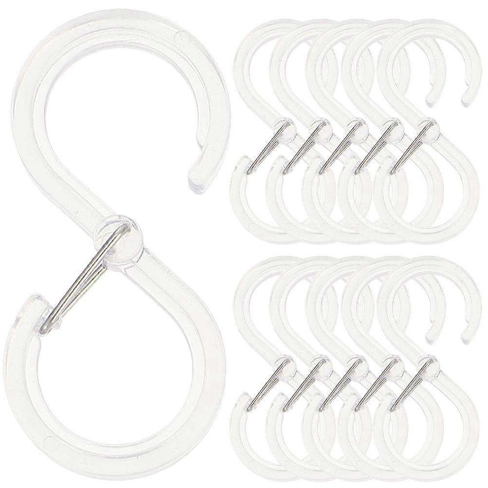 16 Stück S-förmige Haken, Robuste S-haken Für Küche, Bad, Garten, Kleiderschrank-6.3x2.8cm-transparent