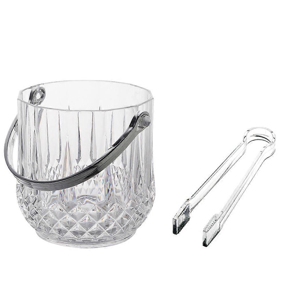 1 Set 2 Stück Tragbarer Eisbehälter Aus Kunststoff Mit Eisklemme (transparent)-13.00x12.00x12.00cm-transparent