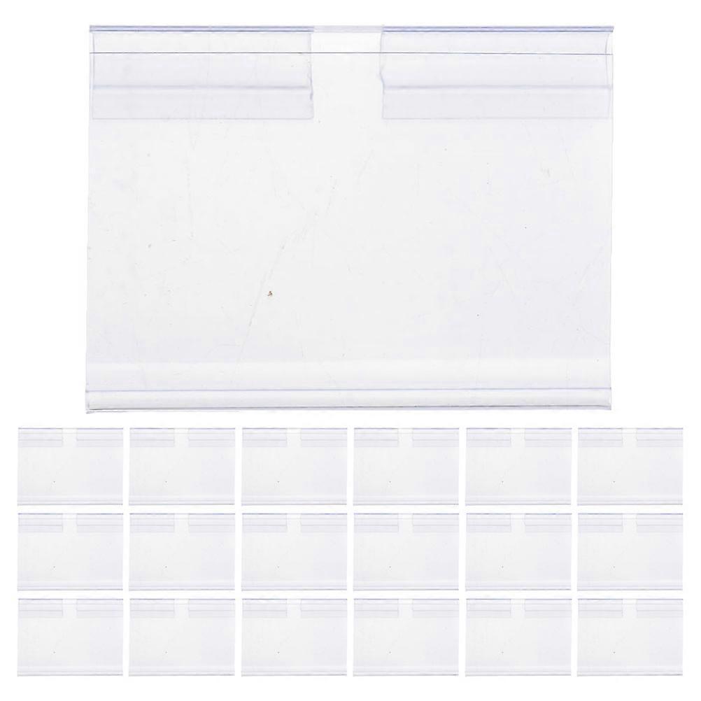 50 Stück Kunststoff-etikettenhalter, Preisschildhalter, Warenschildhalter, Displayständer-6.00x4.20x2.00cm-transparent