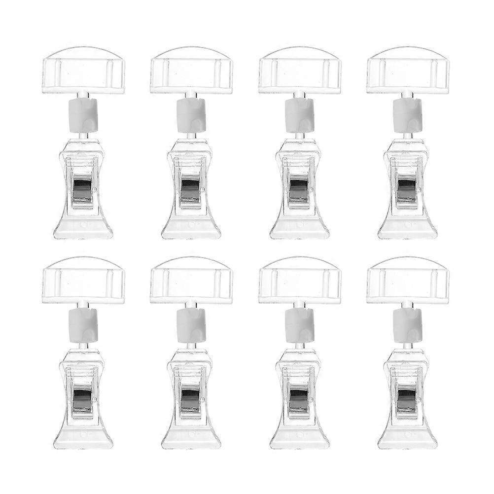 Stück Durchsichtige Schilderclips, Drehbare Warenschildhalter, Schwenkbare Preisclips-8x3.5x2cm-transparent