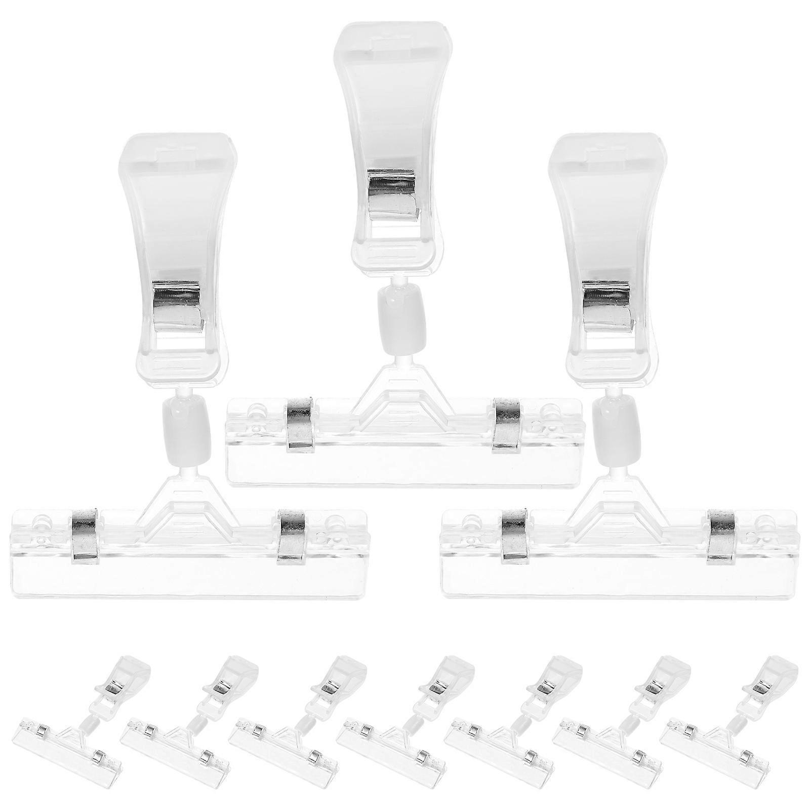 10 Stück Preisschildclips Für Supermärkte, Transparente Schilderhalter, Werbeclips Für Geschäfte-10.5x8x2.6cm-transparent