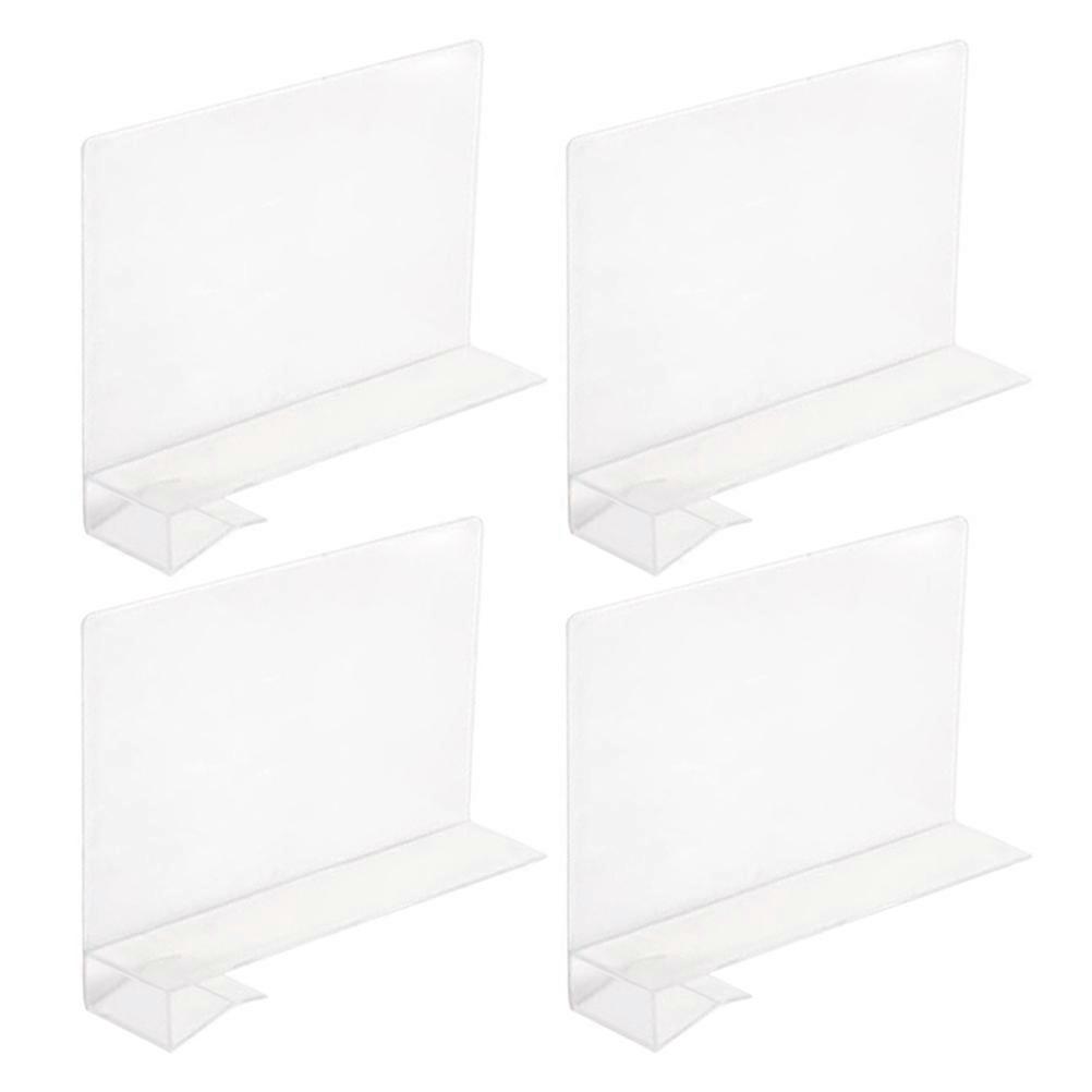 4er-set Multifunktionale Regaleinteiler Für Bibliotheksbücher, Kunststoff-regaleinteiler Für Schränke-18.90x14.00x4.00cm-transparent