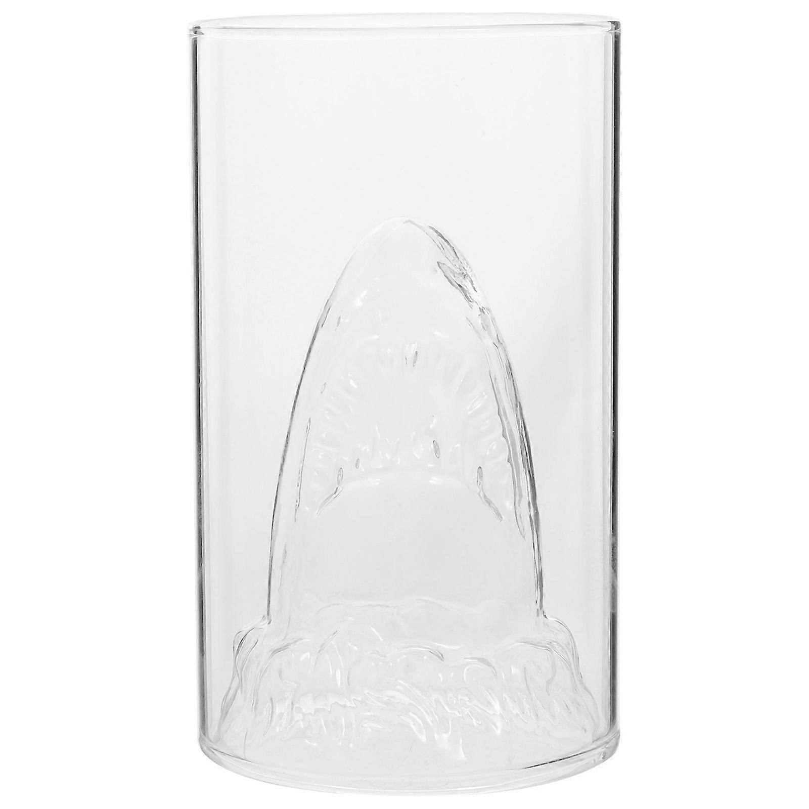 Kreativer Hai-glasbecher, Bierkrug, Champagner-rotweinbecher (transparent)-13.00x8.00x8.00cm