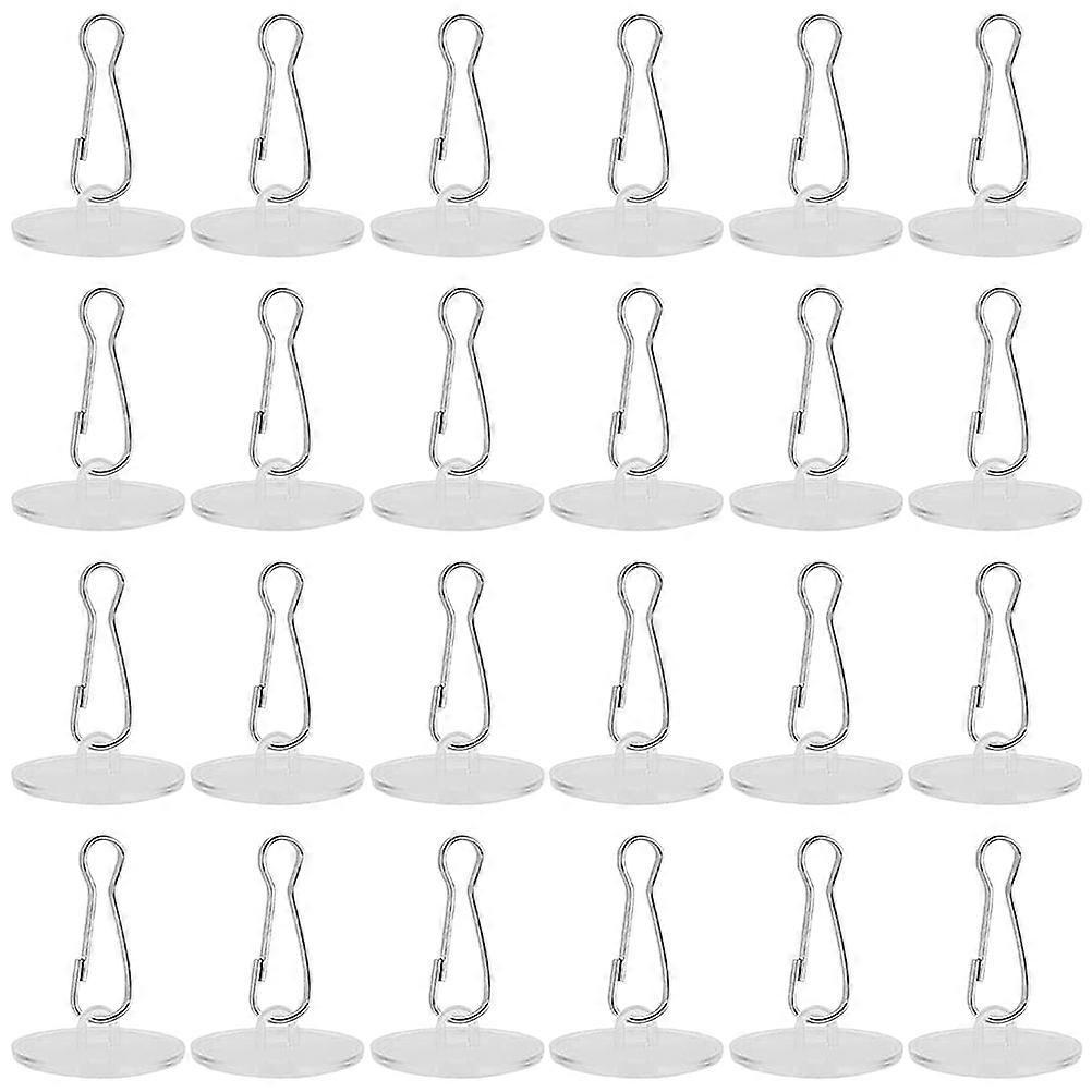30er-set Selbstklebende Deckenhaken, Kein Bohren Erforderlich, Deckenhaken, Wanddekorationsaufhänger-3.00x3.00x0.40cm-transparent