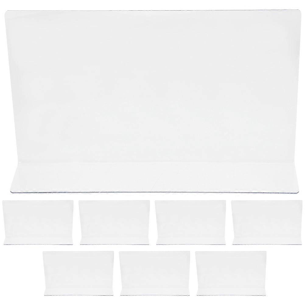 8 Stück Transparente Regaleinteiler Aus Kunststoff Für Schränke-28.00x6.00x3.00cm-transparent