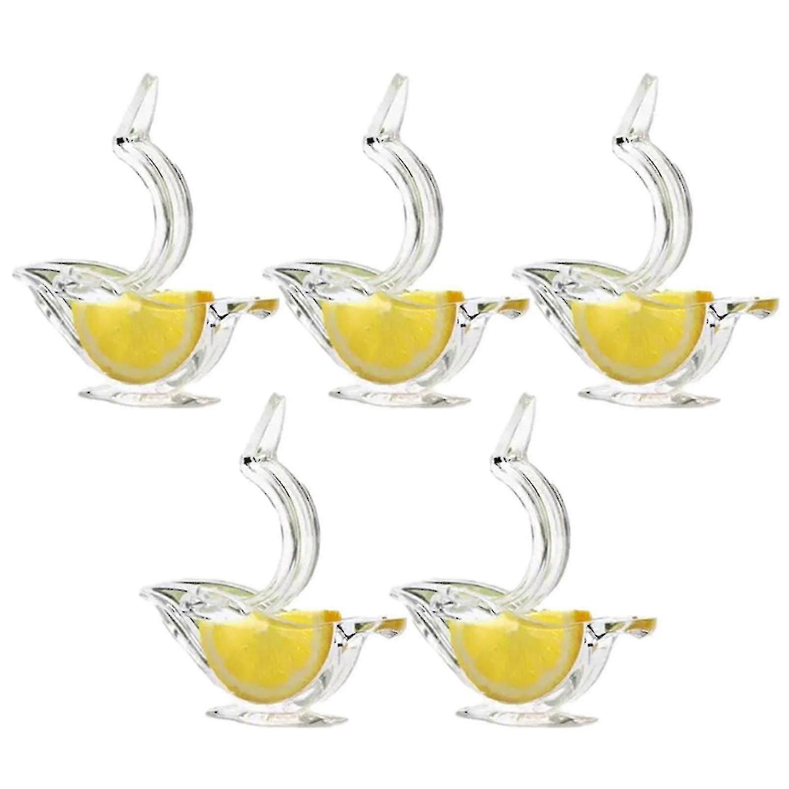 5er-pack Zitronenpresse Mit Clips Aus Acryl, Manuelle Zitronenscheibenpresse, Praktischer Transparenter Fruchtentsafter Für Zuhause