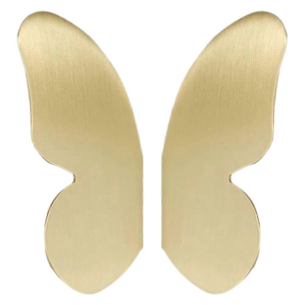 Paar Schmetterlings-schrankknöpfe, Schubladengriffe, Moderner Kommodengriff, Möbelbeschläge-7.50x3.60x1.80cm-golden