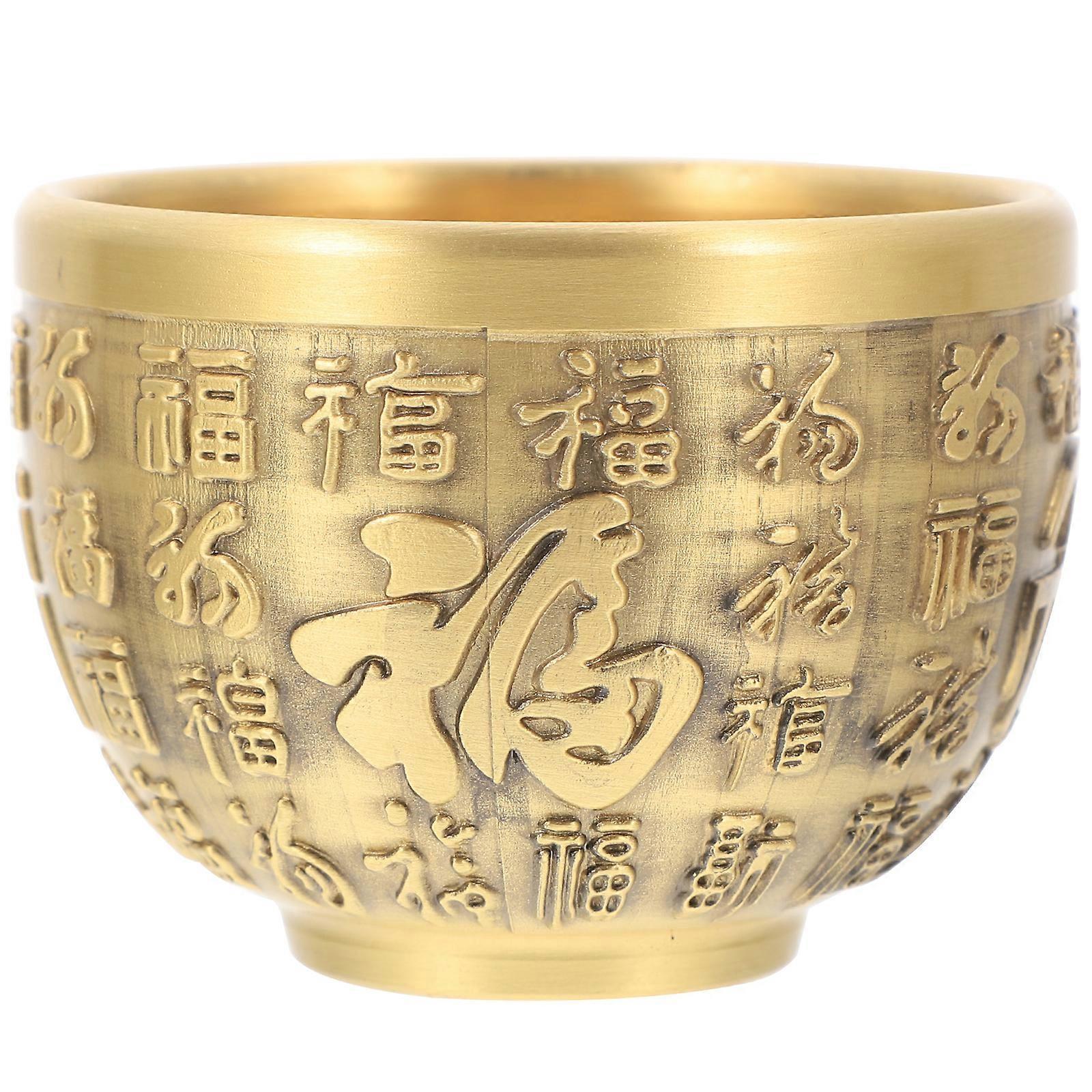 Goldene Schale, Messing-schatzschale, Schatzbecken, Glücksschale, Tischdekoration-6x6cm-golden