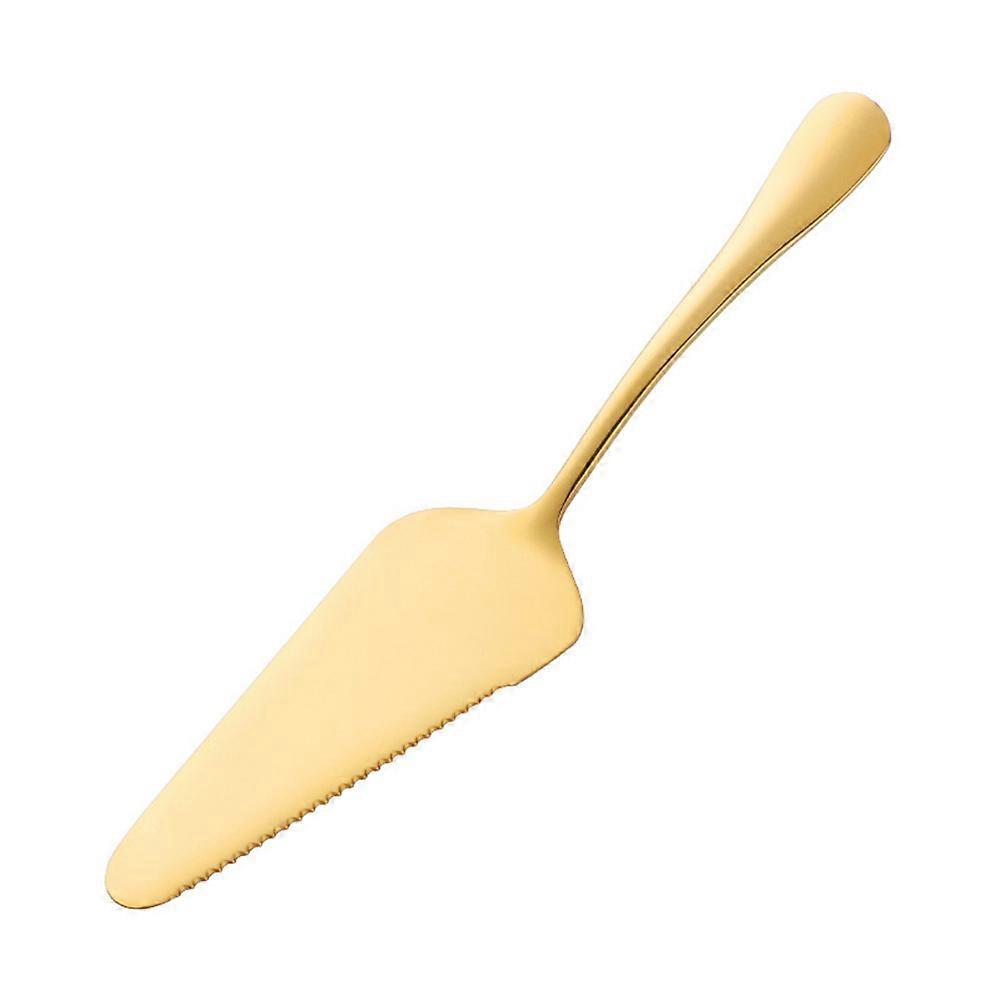 Einfacher, Gezahnter Kuchenlöffel Aus Edelstahl, Backwerkzeug, Pizzalöffel, Käselöffel Für Die Küche (golden)-22.74.1cm-golden