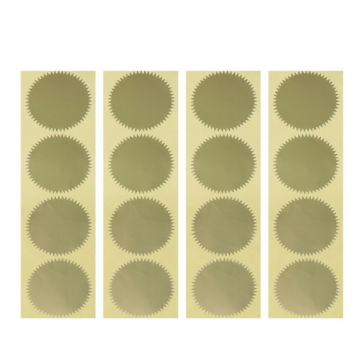 40 Stück Kreative Runde, Gezackte Spitzen-siegelaufkleber, Zarte Selbstklebende Etikettenpasten, Diy-notizbuch, Scrapbooking, Geschenkverpackung, Dekoration (gold)-5x5cm-golden