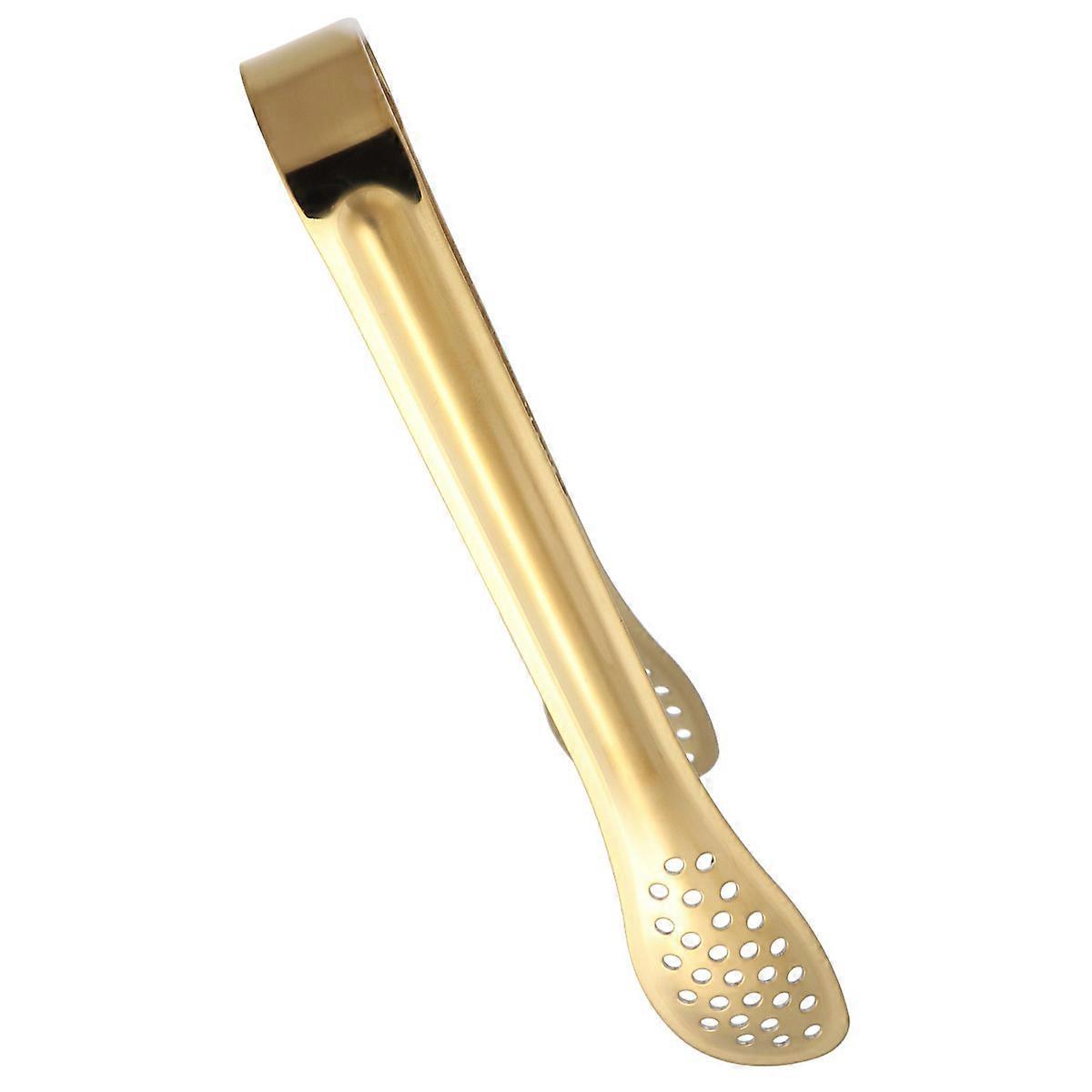 Stück 15 Cm Mini-servierzangen Aus Edelstahl, Praktische Eiswürfelzangen, Brotklemmen, Heimbar-zubehör (yh55-b, Gold)-4 Pcs-golden