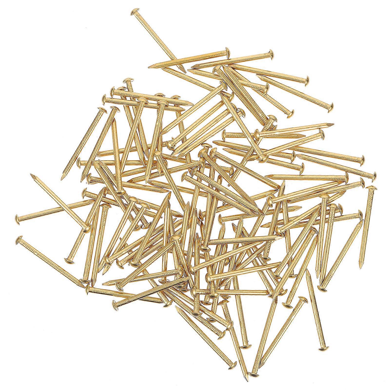1 Packung 250g Kupfernägel, Zimmermannsrundnägel, Kleine Nägel, Befestigungswerkzeuge (golden)-4x2.8cm-golden
