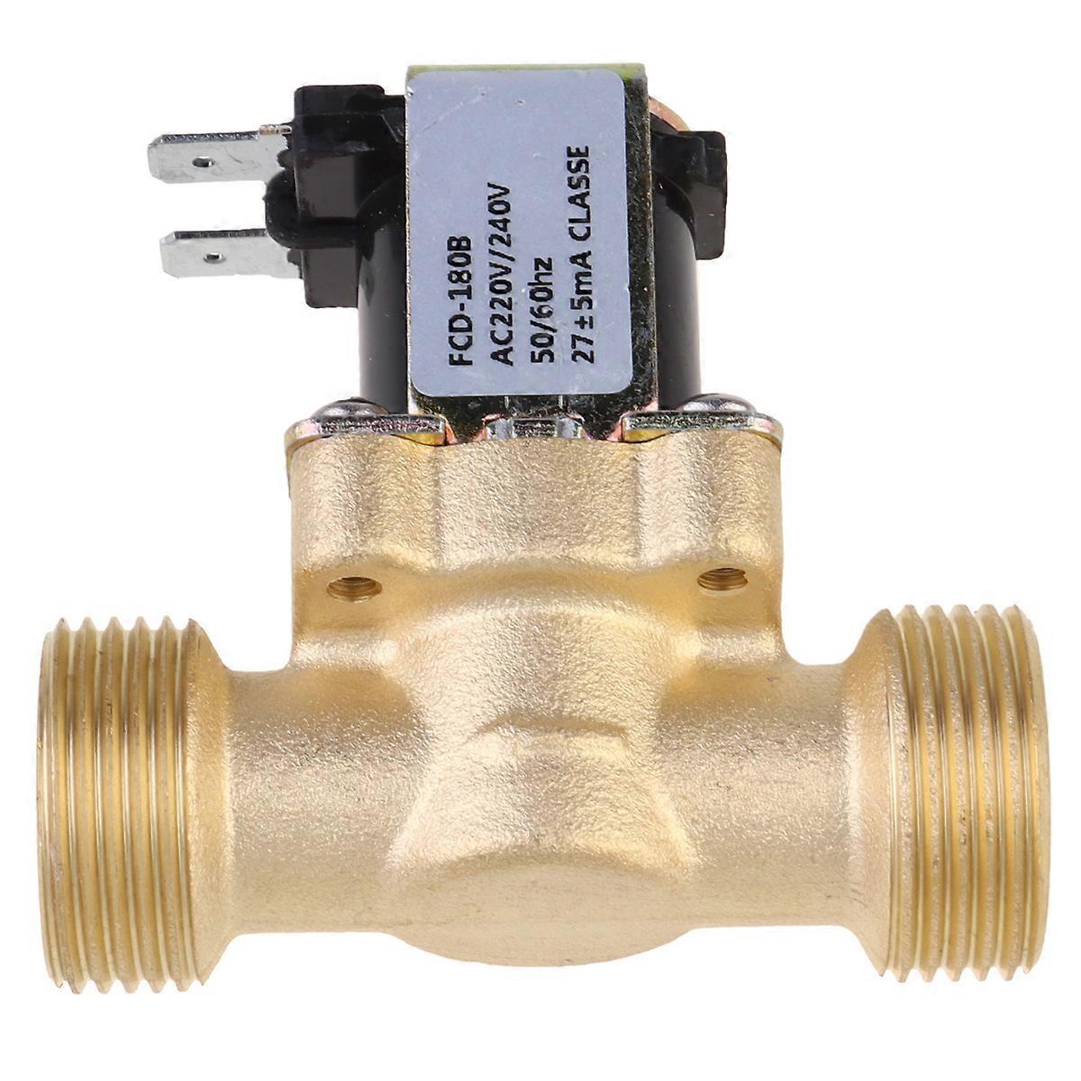 G3/4 Ac220v Elektrischer Magnetventil-wassereinlass-durchflussschalter, Schnellanschluss, Normalerweise Geschlossen, Elektromagnetisch (gold)-7x6cm-golden