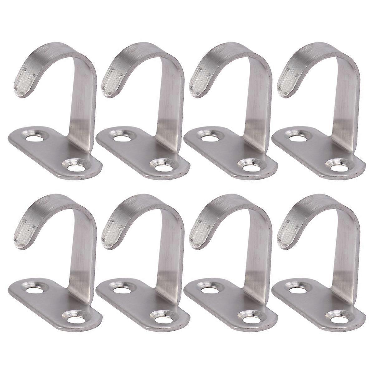 10 Stück Edelstahlhaken Für Mäntel, Hüte Und Kleiderschränke, Einzelhaken Für Zuhause Und Hotel, Größe M-3.3x3x2cm-silver
