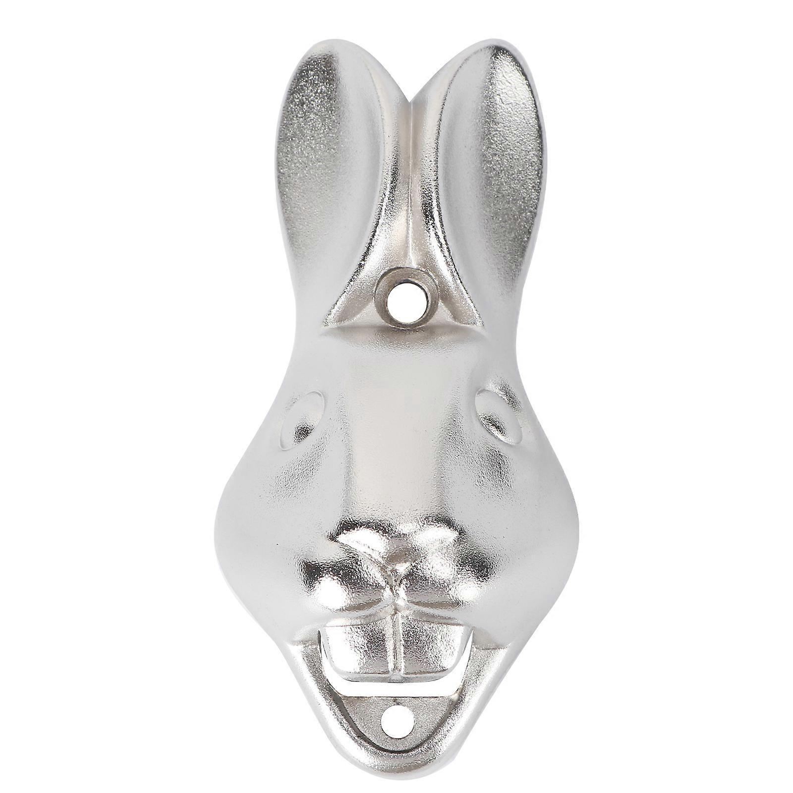 Wandmontierter Flaschenöffner In Hasenform, Wein- Und Bierflaschenöffner Für Bars, Hotels Und Restaurants (silber)-silver