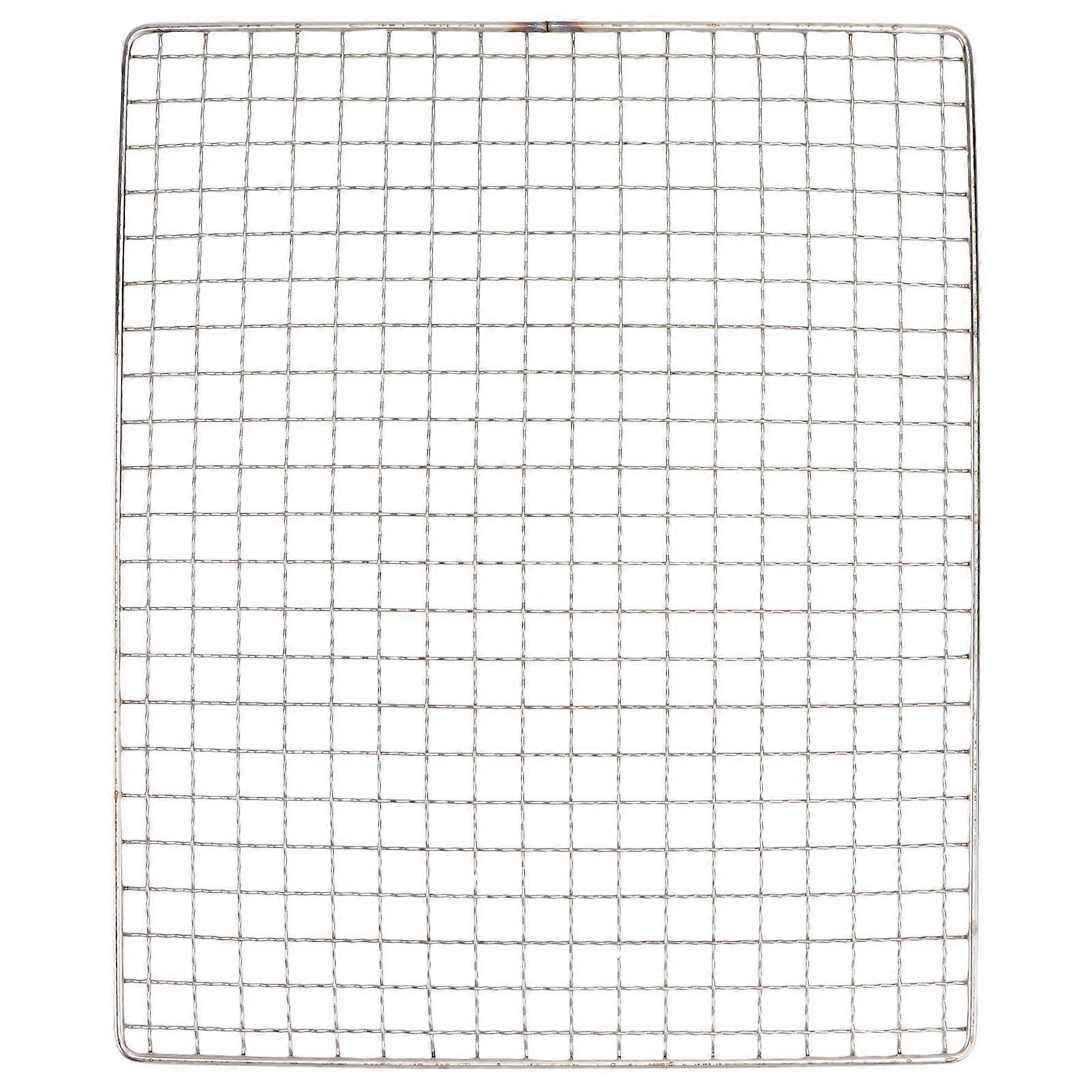 Grillrost Aus Edelstahl Mit Quadratischen Löchern, Mehrzweck-grillrost, Backrost, Grillrost (26 X 32 Cm)-silver