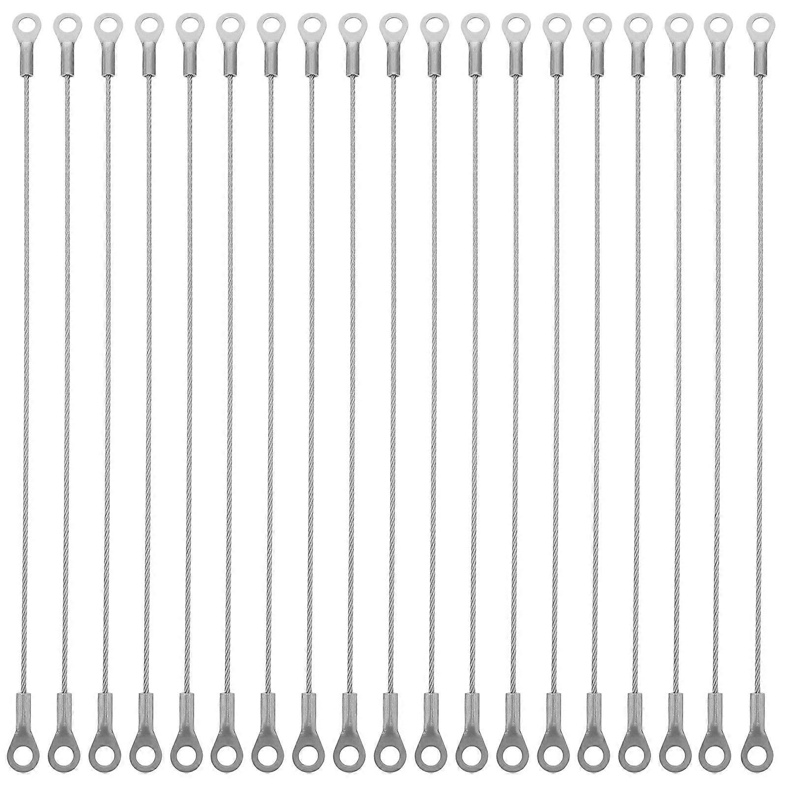 20-teiliges Set Mit Robustem Bilderaufhängedraht Für Lampenfassungen-22.5x0.9x0.3cm-silver