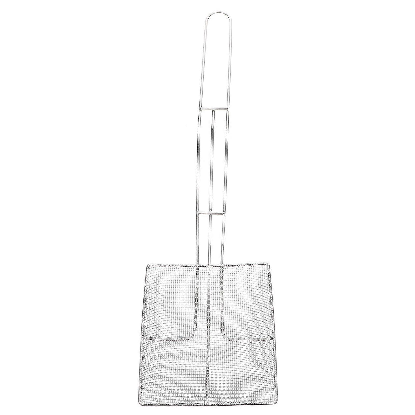 Stück Robuster, Quadratischer Schlackenlöffel Aus Edelstahl Zum Kochen Und Braten (silber)-49x15x3cm-silver