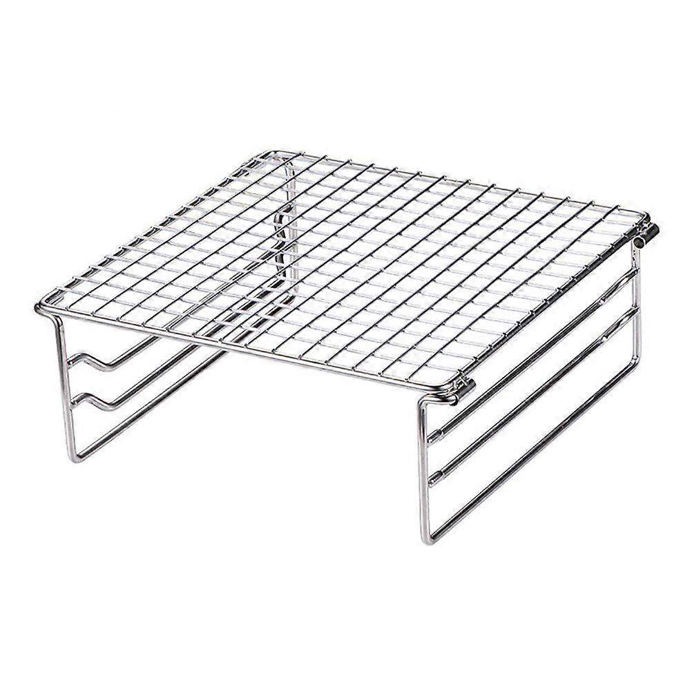 Grillwarmrost Aus Edelstahl, Klappbarer Grillrost Für Den Außenbereich-silver
