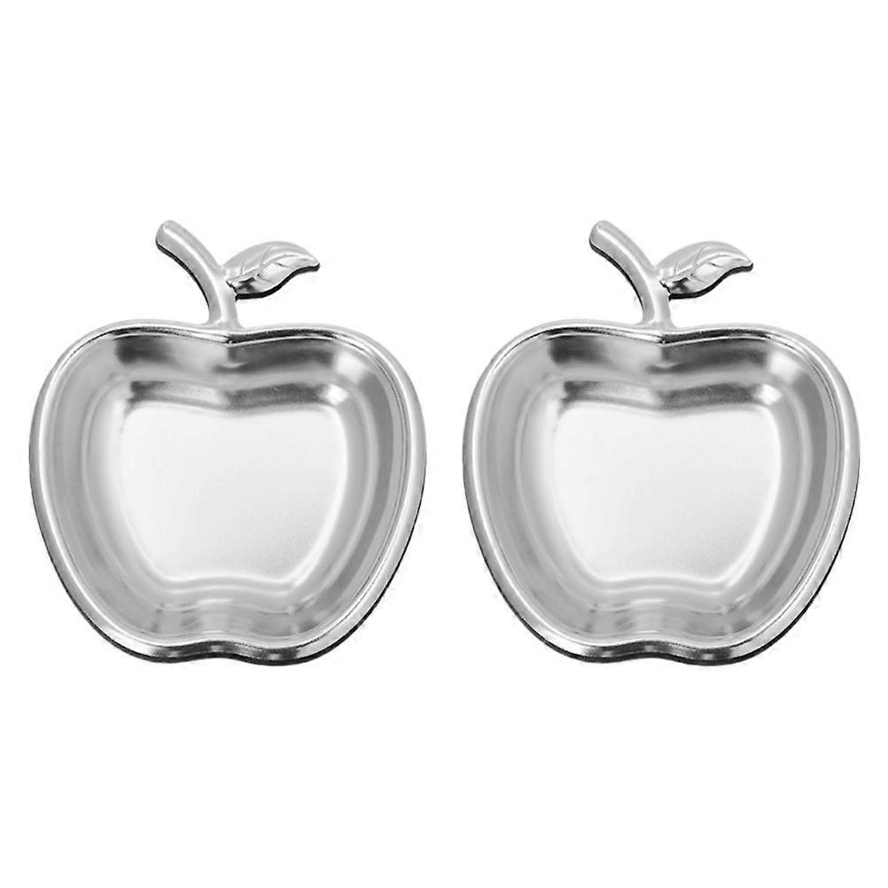 2-teiliges Set Edelstahl-dipschälchen, Kleine Teller Für Saucen Und Dips-10x9cm-silver