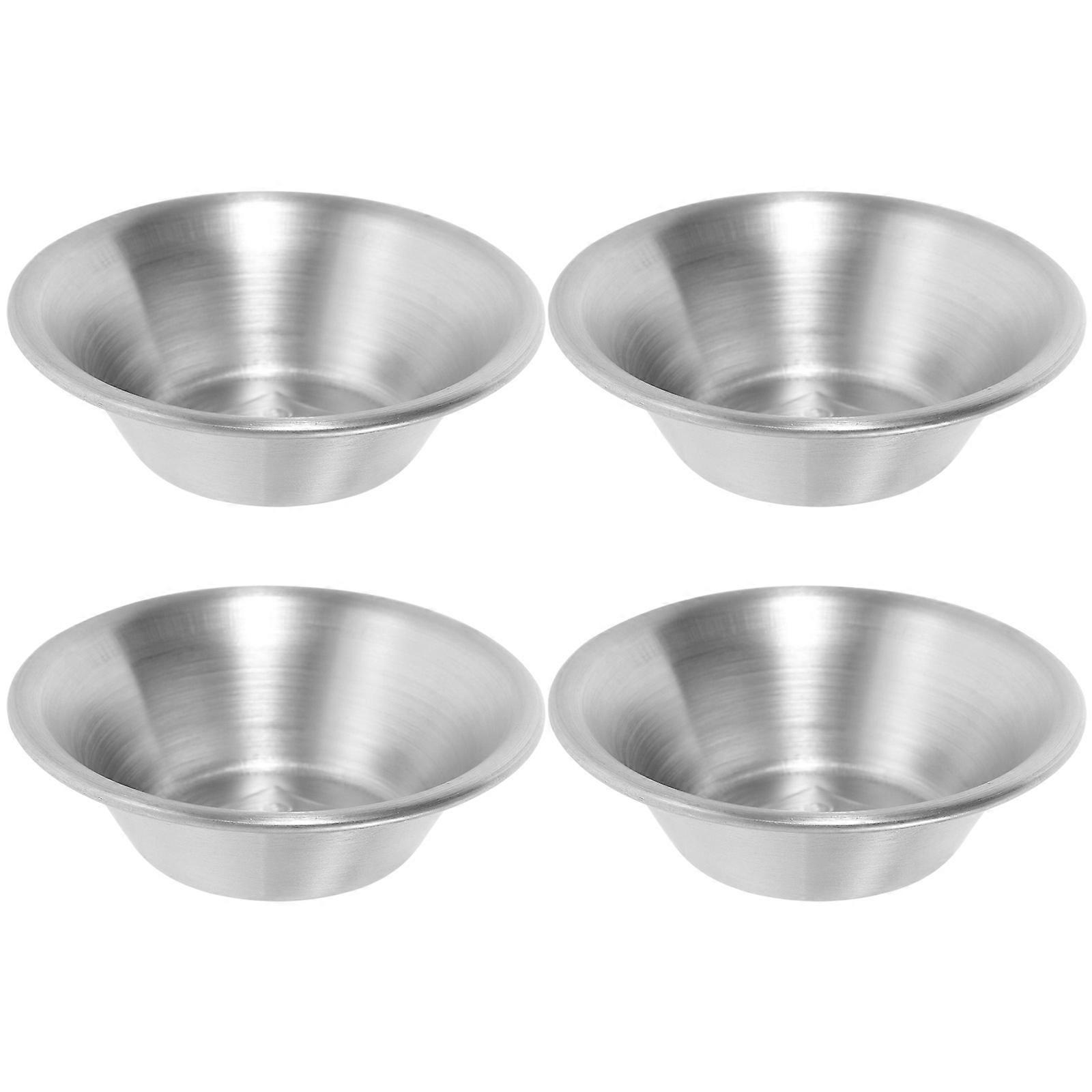 4er-set Antihaftbeschichtete Mini-eierkuchenformen, Muffinformen Und Cupcake-backformen-7.00x7.00x1.70cm-silver