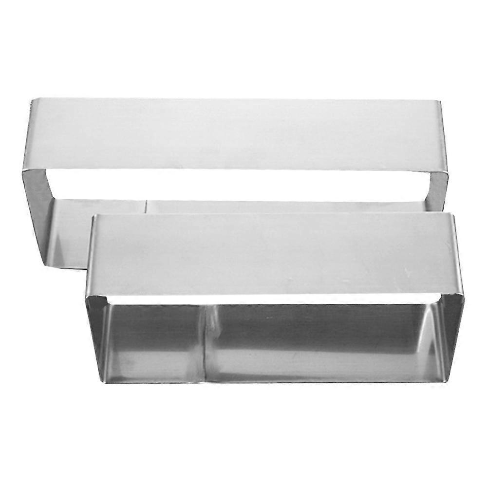 2 Stück Edelstahl-kuchenausstecher, Mousse-kreis, Diy-backform Für Zuhause, Küche, Geschäft, Silber (größe S/l)-21x8x5cm-silver