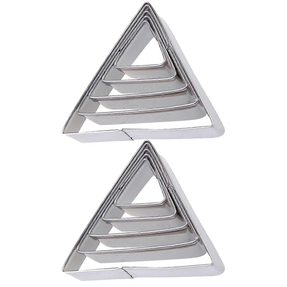 10 Stück Dreieckige Keksform Aus Edelstahl, Diy-keksform, Küchenbackwerkzeug Für Zuhause Und Geschäft (silber)-8x8x1.8cm-silver