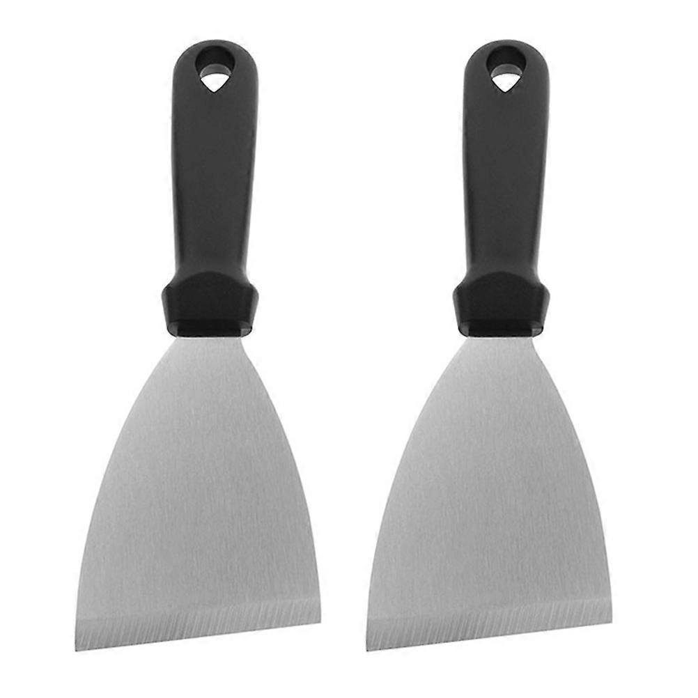 2-teiliges Küchen-pizzaschaufel-spatel-bratschaufsatz-set Aus Edelstahl, Küchenhelfer Für Zuhause (kleine, Abgeschrägte Schaufel, Schwarz + Silber)-23.47.2 Cm-black