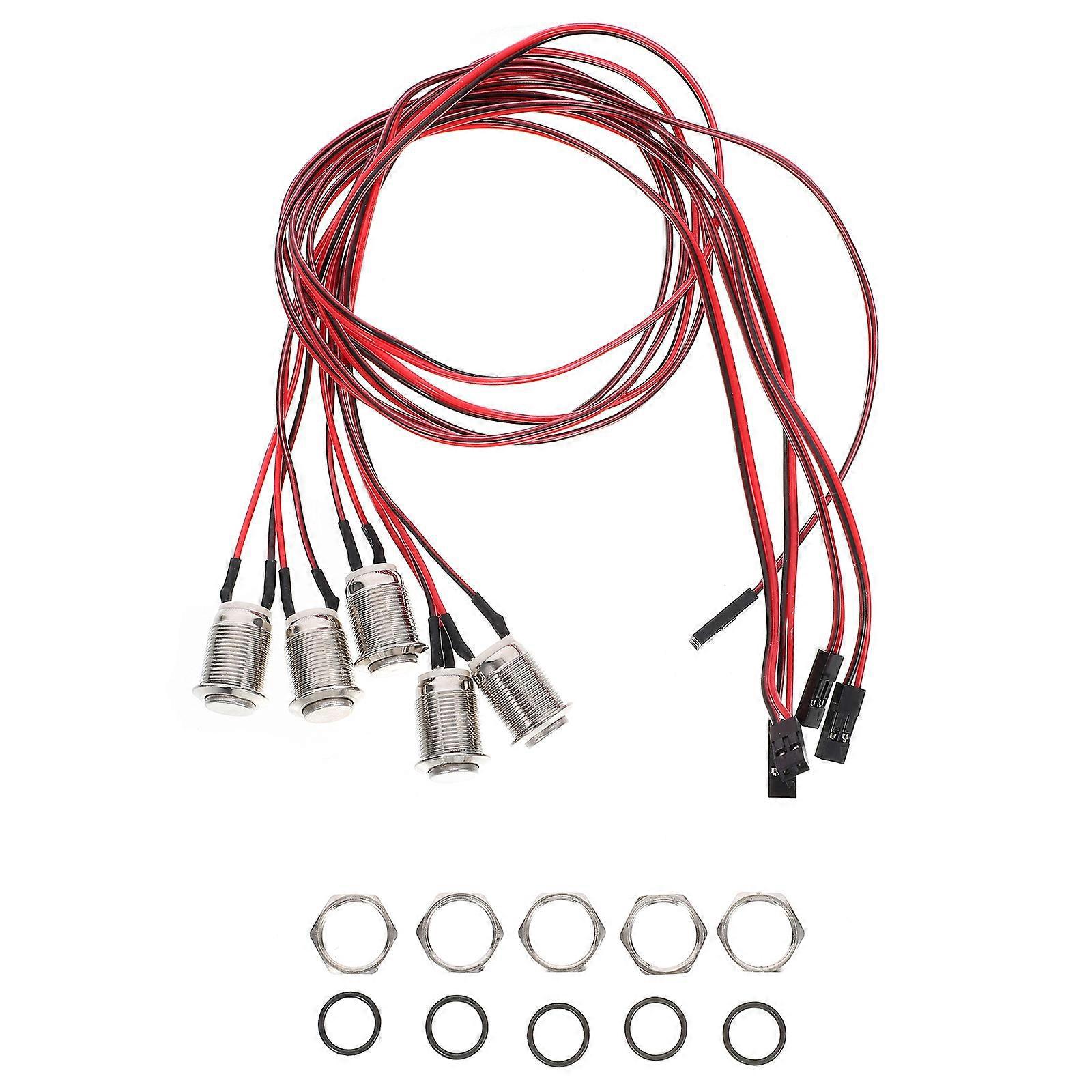 Stück Drucktaster, Wasserdichte Auto-drucktaster, Momenttaster-53x1.5cm-silver