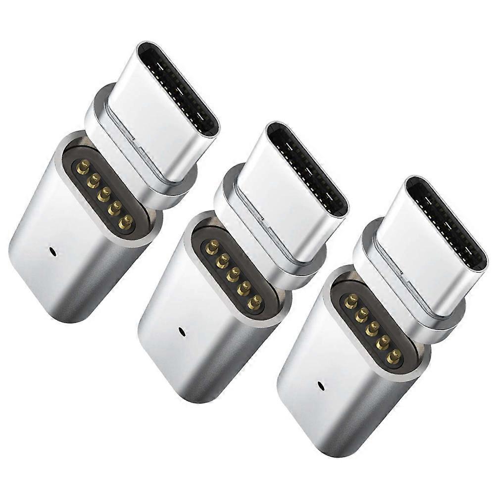 Stück Usb Typ C 3 Adapter Und 3 Anschlüsse Usb C Auf Typ C Für Android-handys (silber)-3 Pcs