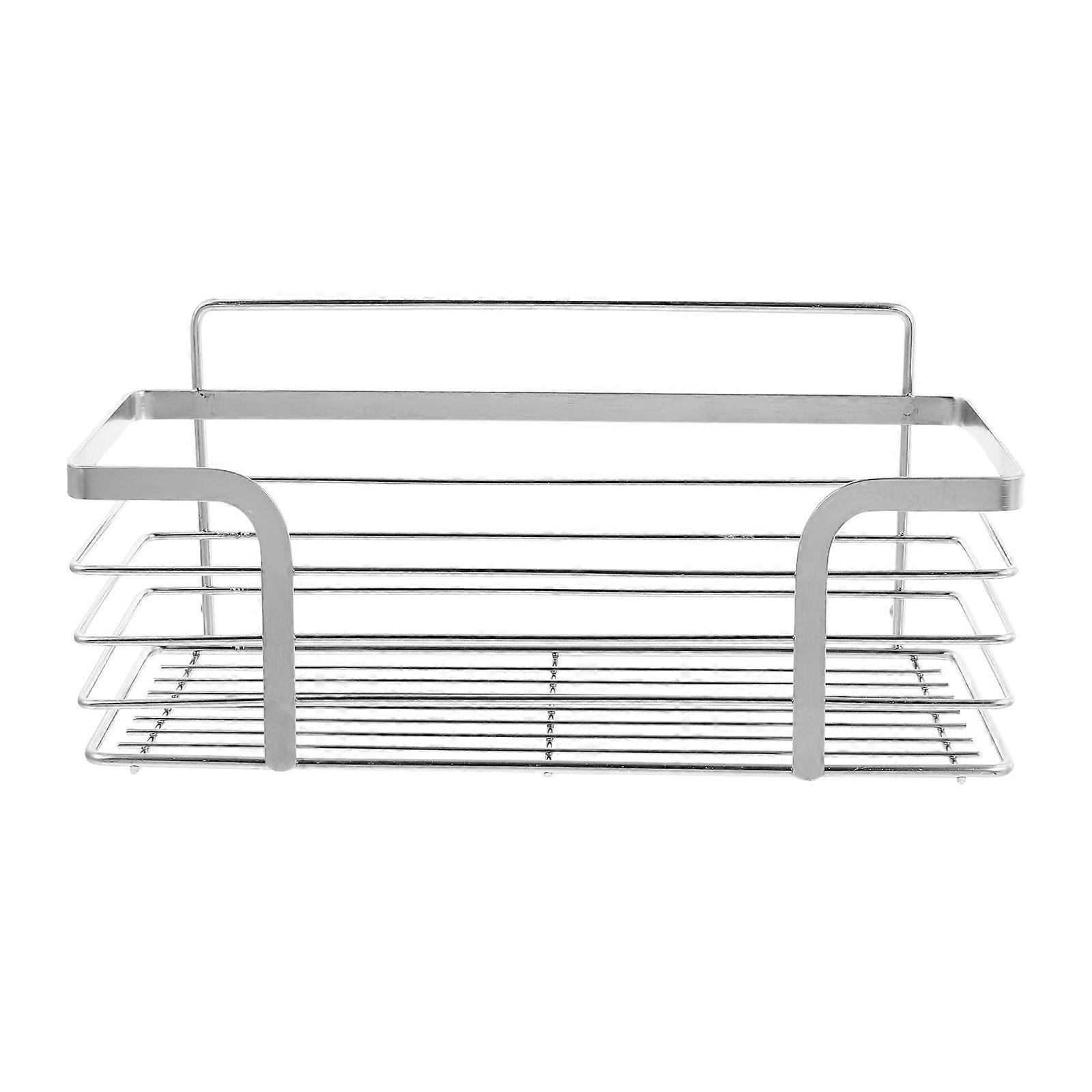 1 Stück Selbstklebendes Aufbewahrungsregal Mit Rückstandsfreien Aufklebern Für Das Badezimmer (silber)-25x11cm-silver