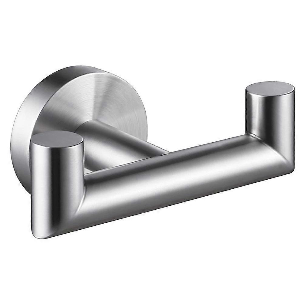 Doppelhandtuchhaken Fürs Badezimmer, Robuster Doppelhandtuchhaken Aus Edelstahl-9.80x5.80x4.70cm-silver