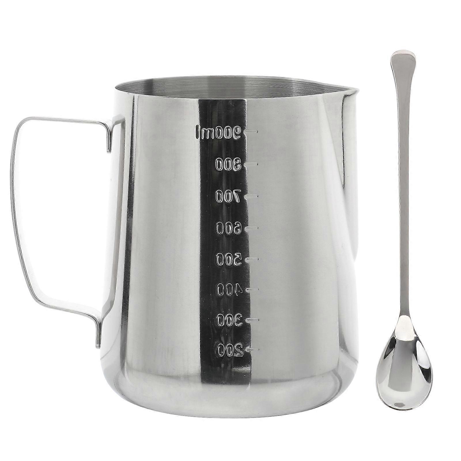 1 Set Kerzenziehtopf, Mokkatasse, Kaffeetasse Mit Rührlöffel (silber)-14.50x12.50x9.00cm-silver