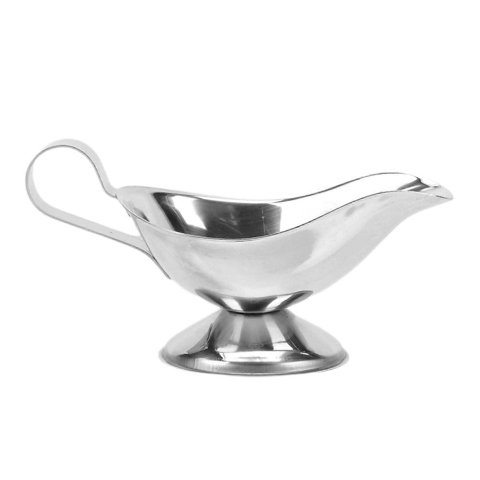 Stück Edelstahl-untertasse, Robuster Gewürzbecher, Saucenbecher Für Restaurants (silber)-14.50x6.00x5.30cm